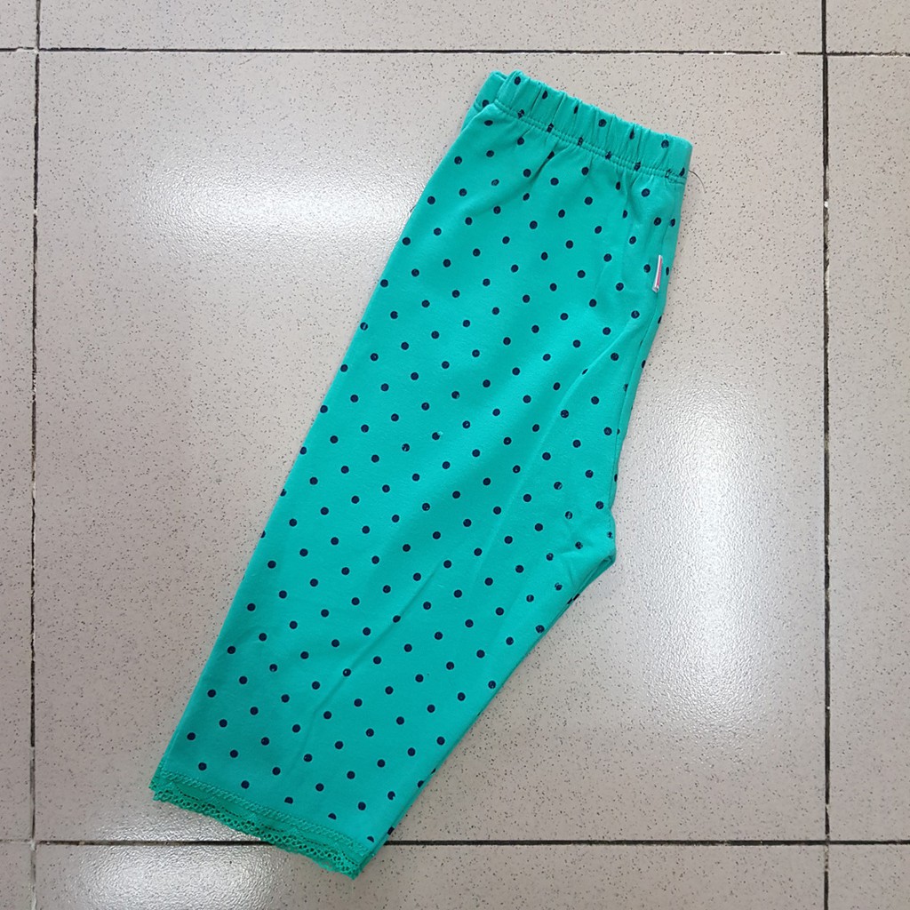 Quần legging lửng chấm bi bé gái