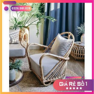 [Giá Xưởng] ghế mây sofa chân thấp CAO CẤP, chuyên cung cấp cho quán cafe, homestay