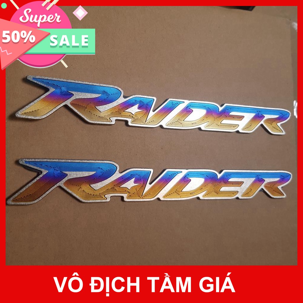 [GIÁ GỐC]  TEM DÁN XE MÁY CẶP CHỮ RAIDER TITAN ĐỘC ĐÁO TRANG TRÍ XE MÁY