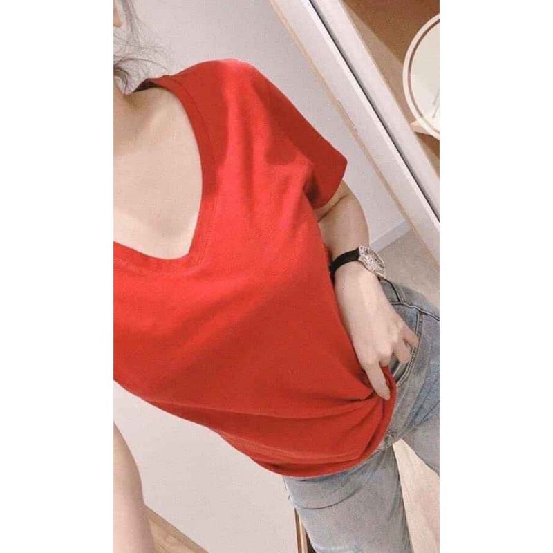 Áo thun cổ tim ♥️ FREE SHIP ♥️ Áo Gap cổ tim