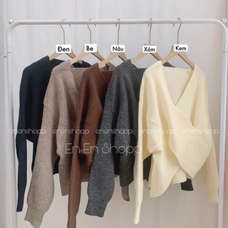 Áo len cổ chéo💕Freeship💕ảnh thật cuối