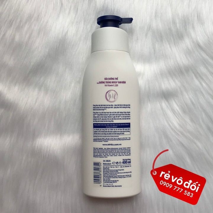 Sữa dưỡng thể trắng da Nivea ban đêm 400ml - Thái Lan