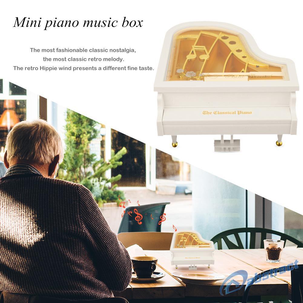 Hộp Nhạc Hình Đàn Piano Mini Bằng Kim Loại