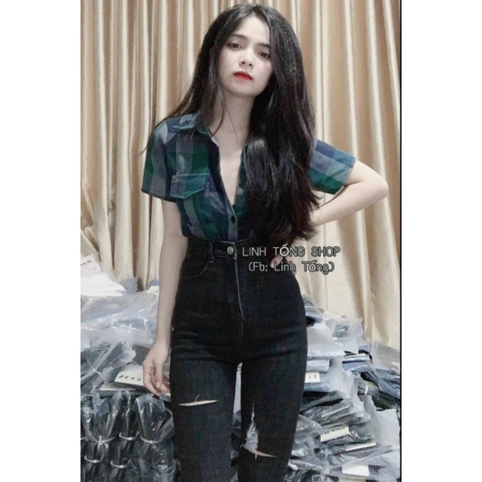 Sơ mi cotton sước sọc