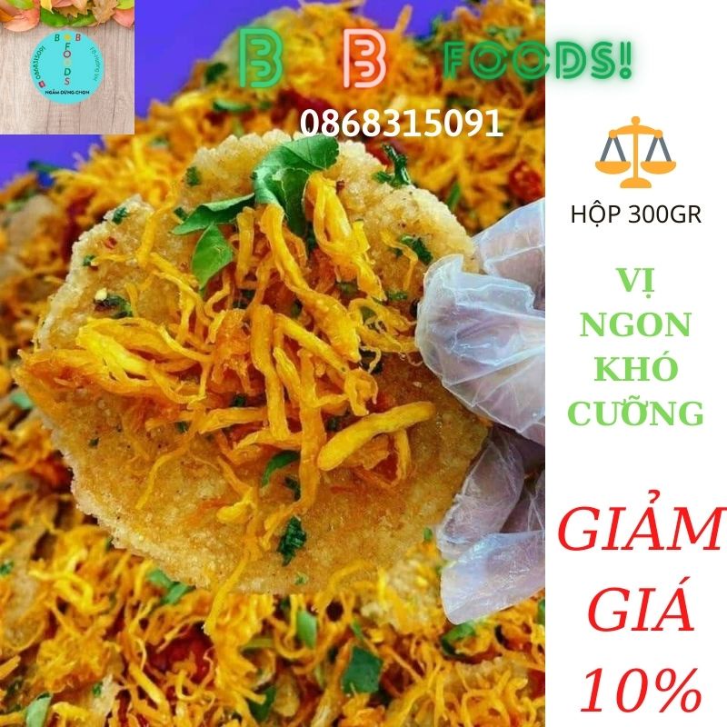 [ FREE SHIP - GIẢM GIÁ 10% ] 300GR CƠM CHÁY khô gà VỊ NGON KHÓ CƯỠNG/ĐỒ ĂN VẶT GIÁ RẺ HÀ NỘI/BBFOODS