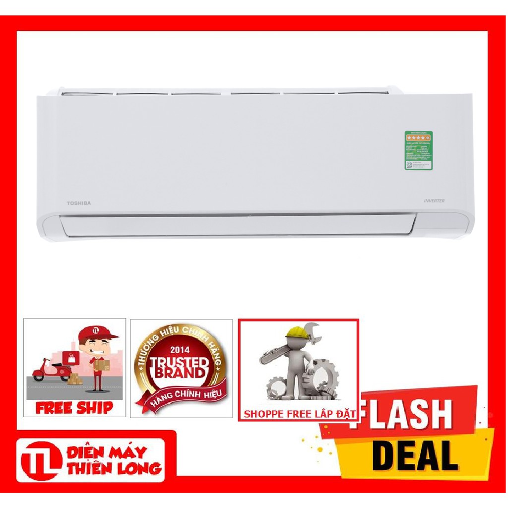 MIỄN PHÍ CÔNG LẮP ĐẶT - Máy lạnh Toshiba 1.5 HP RAS-H13U2KSG-V (hồ chí minh)