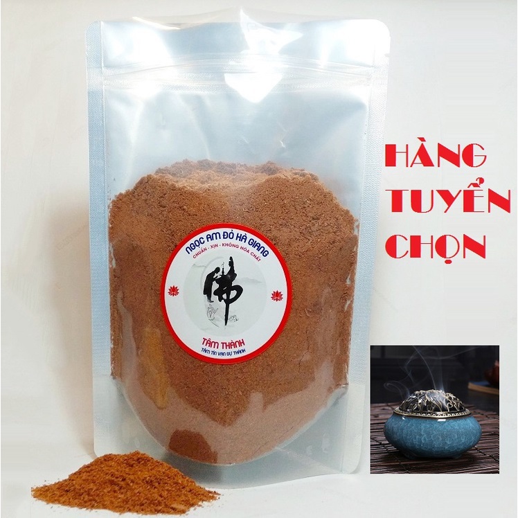 (CHUẨN_XỊN) 500gram Bột gỗ Ngọc_Am Đỏ Hà Giang (CỰC THƠM - KHÔNG HÓA CHẤT) - Bột gỗ Ngọc_Am, Xông_trầm