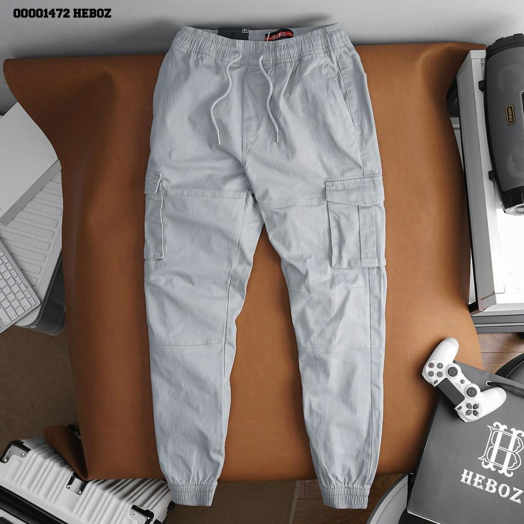 Quần dài jogger nam chất vải kaki túi hộp co giãn cao cấp Heboz 3M - 00001472