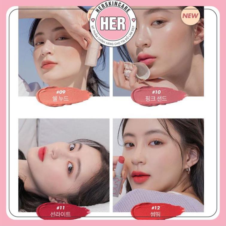 [New][Shell Beach Nude Collection] Son thỏi lì Romand New Zero Matte Lipstick 3g