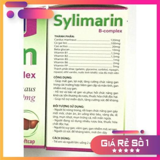 [Thực Phẩm Chức Năng] BỔ GAN - MÁT GAN GIẢI ĐỘC GAN SILYMARIN 120mg Hộp 100 viên