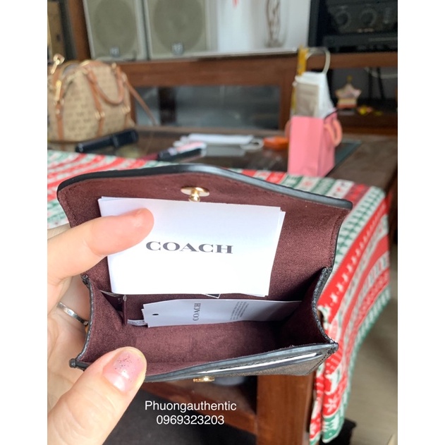 Ví Coach nâu logo signature C6889 AUTHENTIC