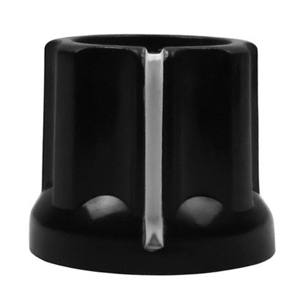 180degree D-Type Shaft Guitar Bass Pot Knobs Black Pack Of 12