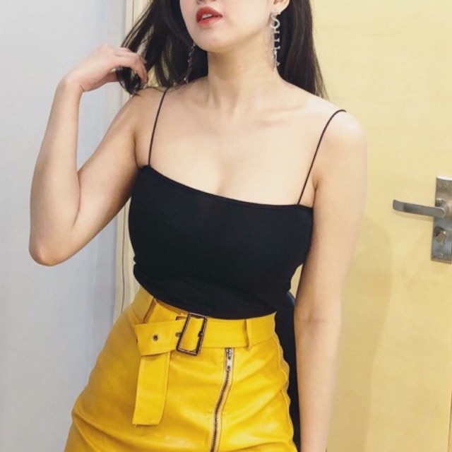 ÁO 2 DÂY CROPTOP CHẤT ĐẸP MS90288