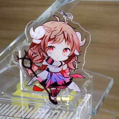 ( Mica trong acrylic) Móc khóa Arknights ver đứng 1 in hình anime chibi