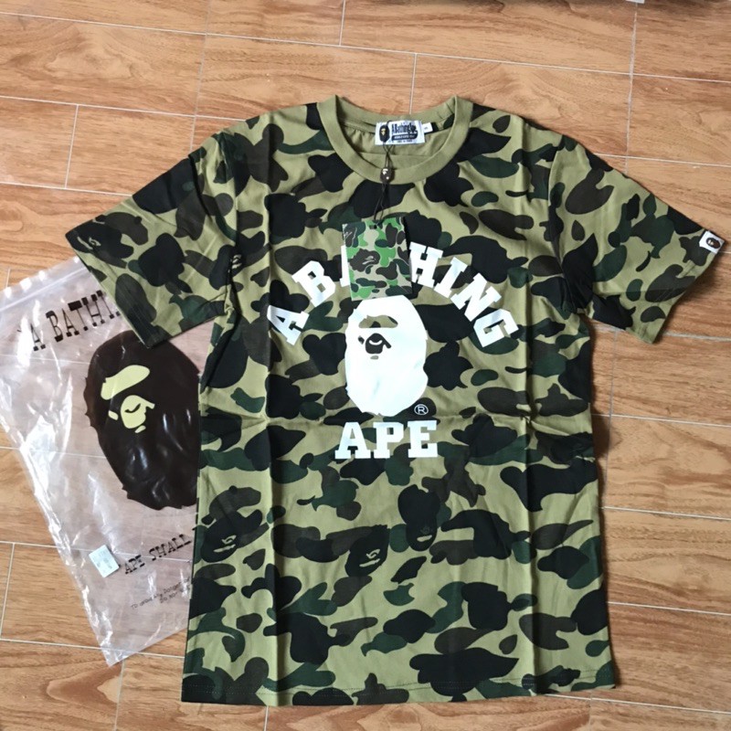 Áo thun Bape camo xanh ,áo phông Bape camo xanh, t-shirt bape,tee BapEe