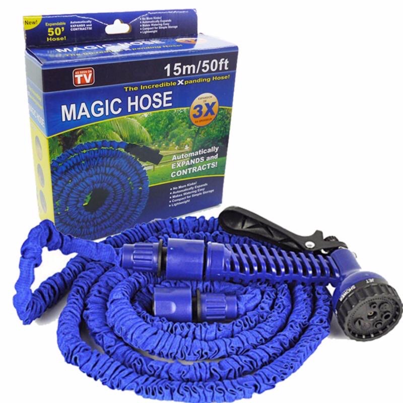 Vòi xịt nước thông minh giãn nở 15m/30m Magic Hose - Vòi nước rửa xe tưới cây tự động giãn dài