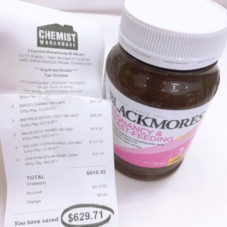 Vitamin Bầu Blackmores Pregnancy Gold 180 viên