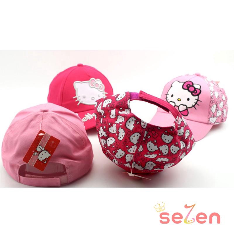 Nón lưỡi trai chống nắng in hình Hello Kitty đáng yêu cho trẻ em
