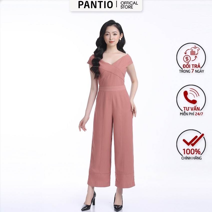 Jumpsuit chất liệu thô mềm kiểu dáng lịch sự dáng suông FJS5075- PANTIO