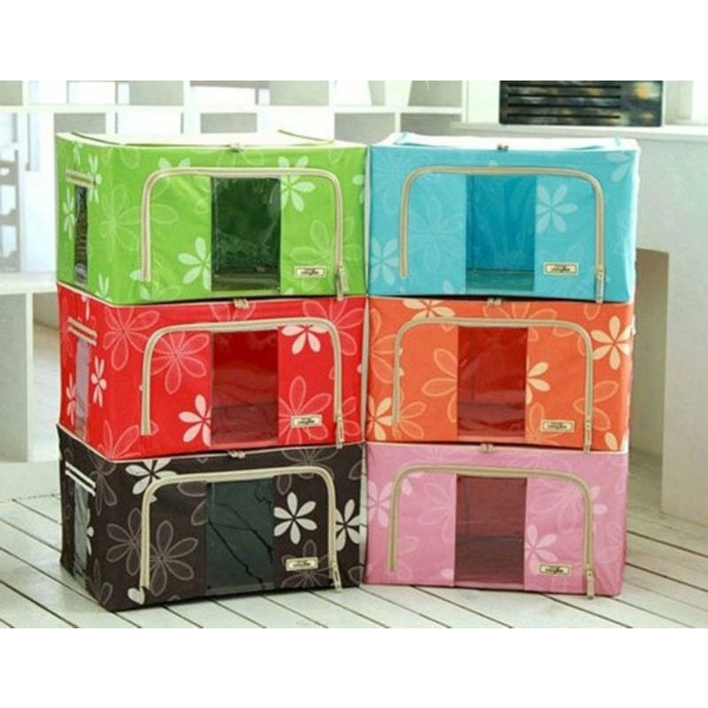 Hộp vải đựng chăn màn, quần áo khung thép