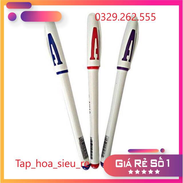 (Rẻ Vô địch) Bút bi nước chữ A đủ mầu