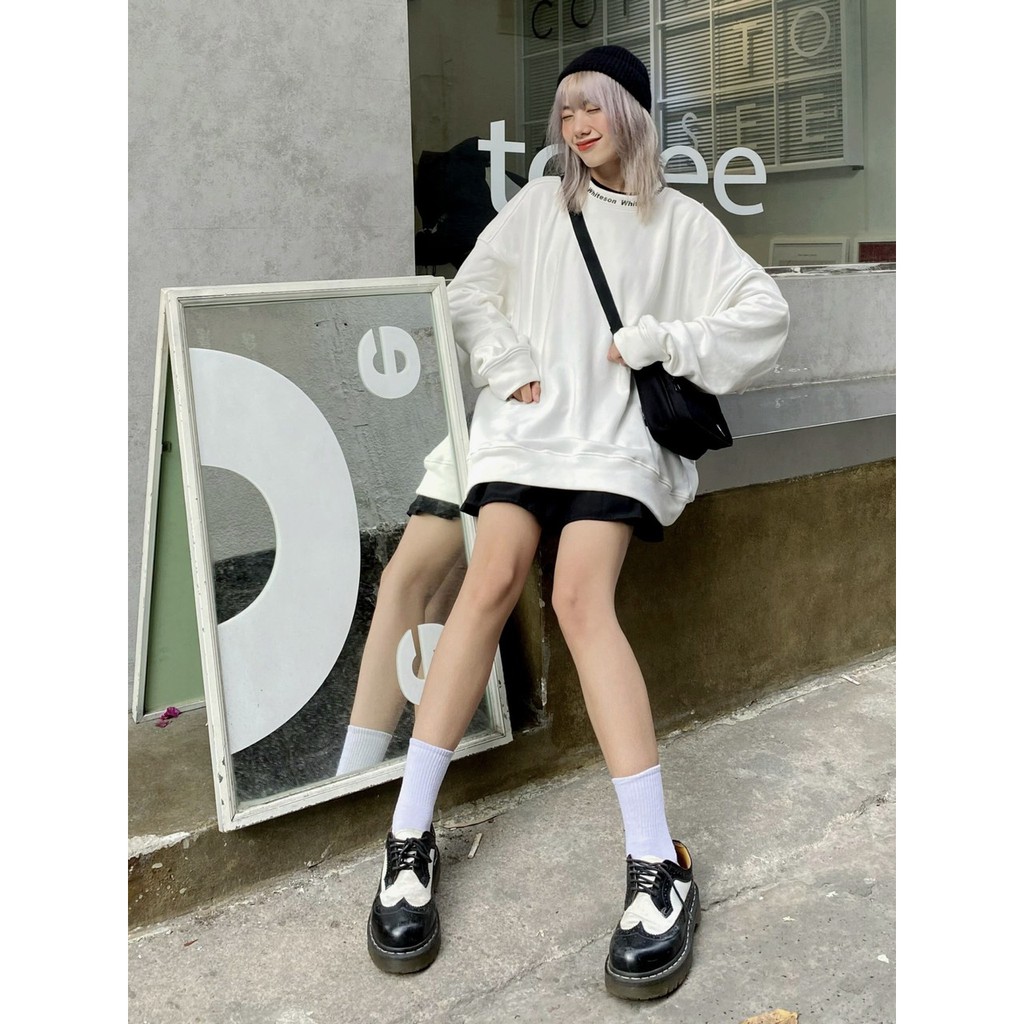 SWE "LOGO DOUBLE NECK" WHITE | BigBuy360 - bigbuy360.vn