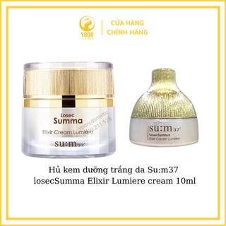 Hủ kem dưỡng trắng da Su:m37 losecSumma Elixir Lumiere cream 10ml