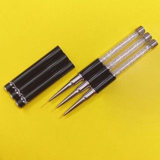 Cọ nét cán đá cao cấp 3 sizes - Cọ vẽ nail chuyên dụng