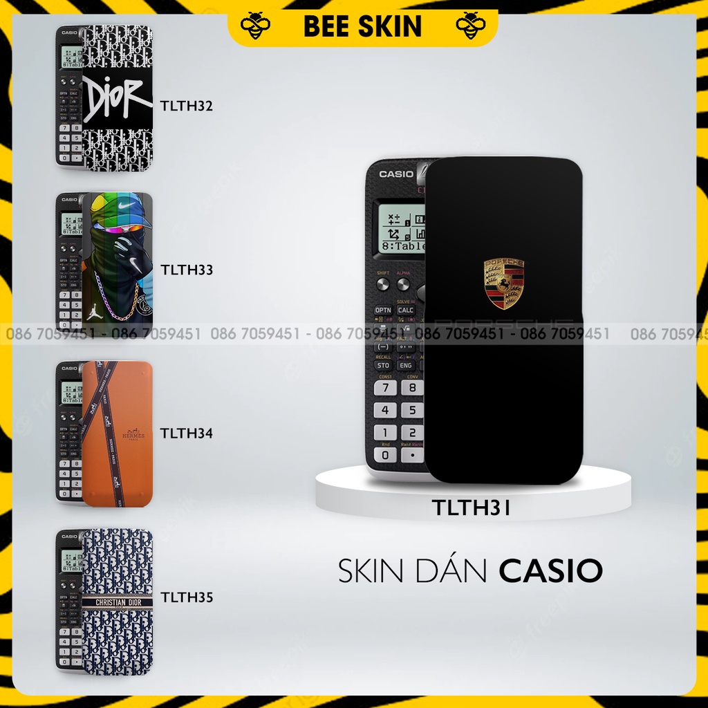 Skin dán máy tính CASIO In Hình Thương Hiệu Tổng HợpBộ 7 (Casio 570 / Casio 570-2nd/ Casio 580 /Vinacal..) tlthb7