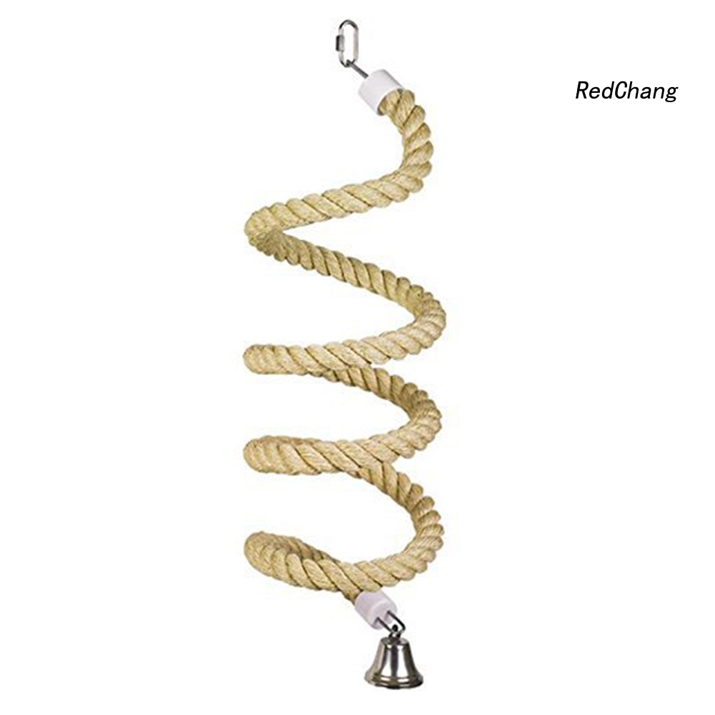 Đồ chơi dây xoắn leo trèo đứng cotton dành cho chim vẹt