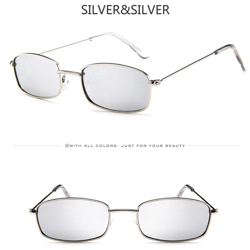 Kính mát gọng oval nhỏ kim loại vintage cho nam và nữ