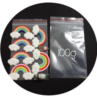 100g túi zipper chỉ đỏ chất liệu nhựa dày