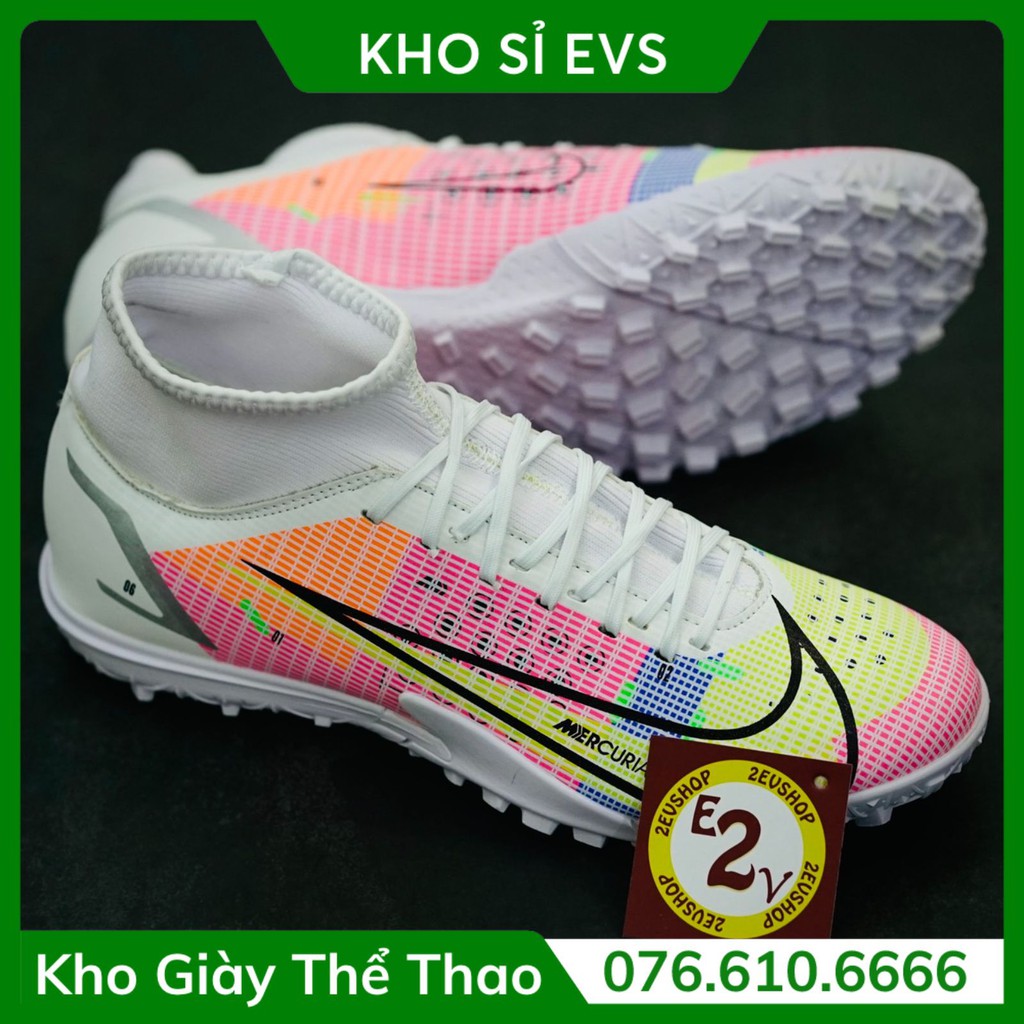Giày đá bóng thể thao nam 𝐌𝐞𝐫𝐜𝐮𝐫𝐢𝐚𝐥 𝐒𝐮𝐩𝐞𝐫𝐟𝐥𝐲 𝟏𝟒 Rainbow, giày đá banh cỏ nhân tạo ưu việt - 2EVSHOP