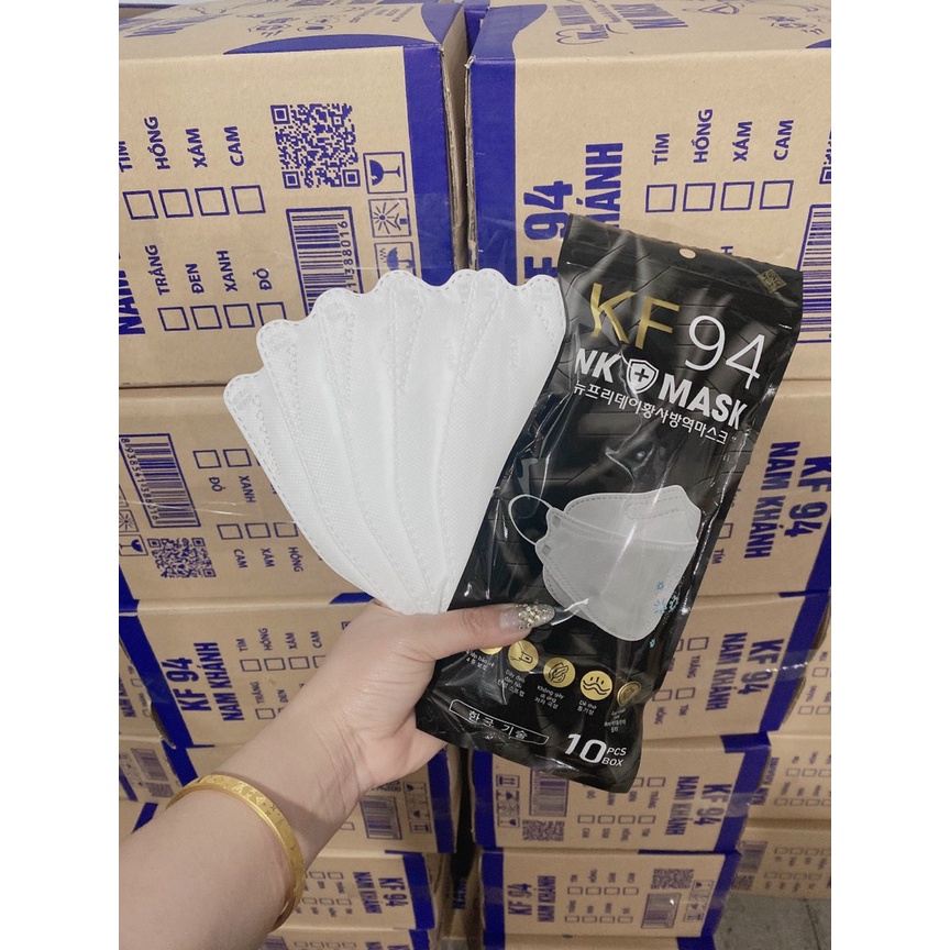 Set 10 Khẩu Trang Kf94 Hàng Cao Cấp Màu Trắng