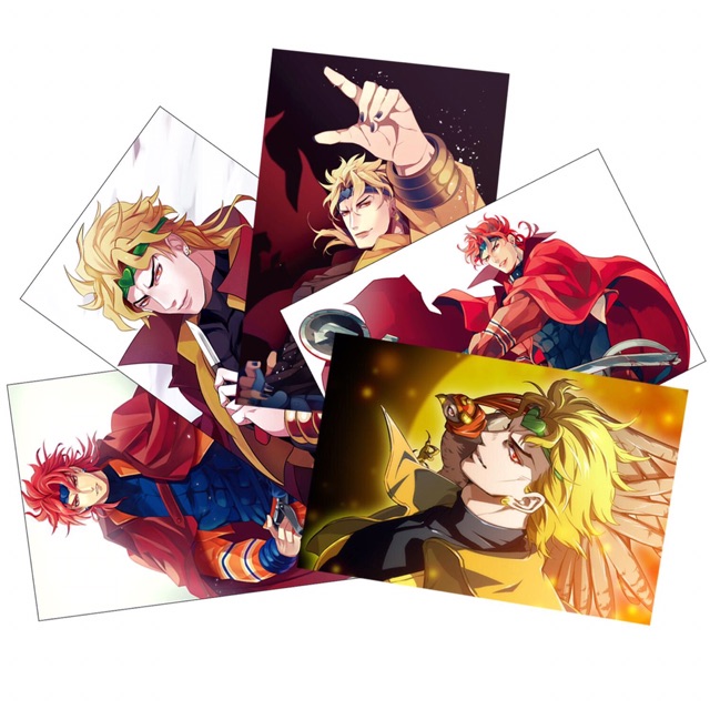 Sét 6 poster anime jojo no kimyou na bouken khổ 20 x30cm