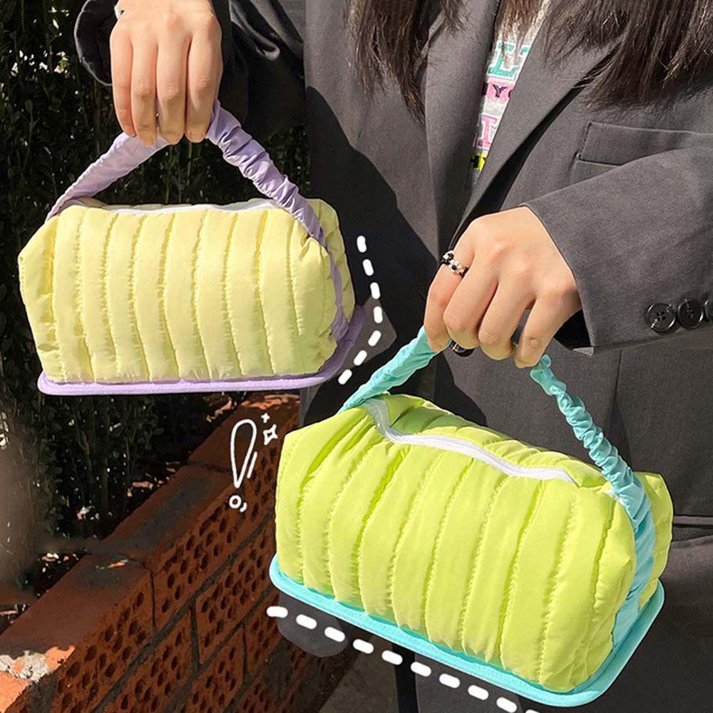 OCEANMAP Túi Đựng Mỹ Phẩm Cỡ Lớn Có Khóa Kéo Thiết Kế Dễ Thương Tiện Dụng Mang Đi Du Lịch Cho Bạn Gái