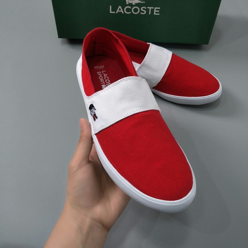 Giày lười vải cho nam và nữ thương hiệu Lacoste cao cấp