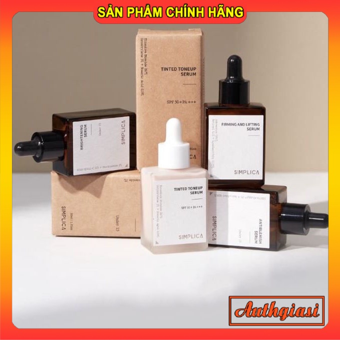 Serum tinh chất SIMPLICA Brightening / Tinted Toneup / Firming and Lifting dưỡng trắng cấp ẩm