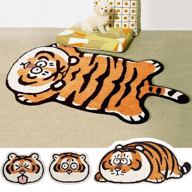 Cute Tiger Pattern Velvet Carpet 40*60cm