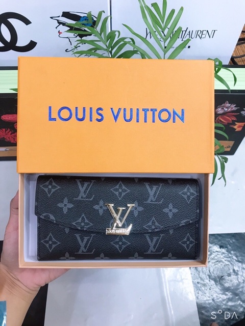 Set Ví LV cầm tay dáng dài da xịn, full box