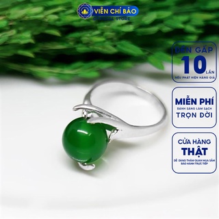 Nhẫn bạc nữ đá phong thủy (có thể thay màu) chất liệu bạc 925 thời trang phụ kiện trang sức nữ Viễn Chí Bảo N001334