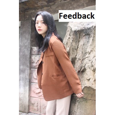 Áo Blazer nâu trơn (C14) - Hàng có sẵn