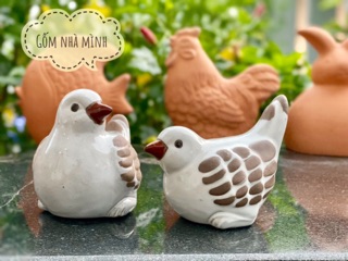 Cặp Chim mãng cầu men (trắng - xanh)