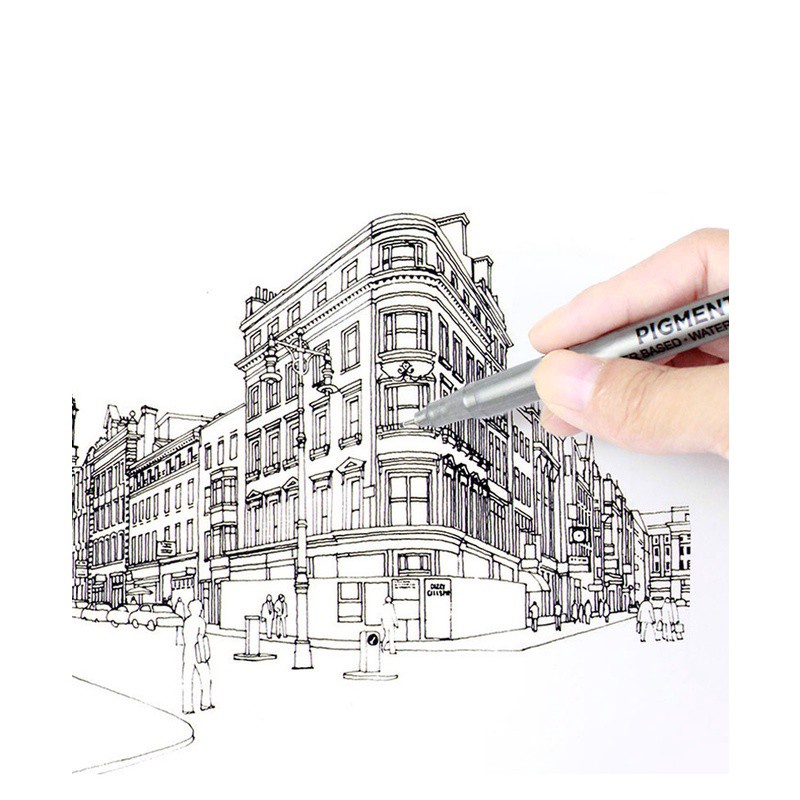 Bút Mực Không Thấm Nước Cỡ Ngòi 0.05 mm/0.1mm/0.2mm/0.3mm/0.4mm/0.5mm//0.6mm/0.8mm/brush