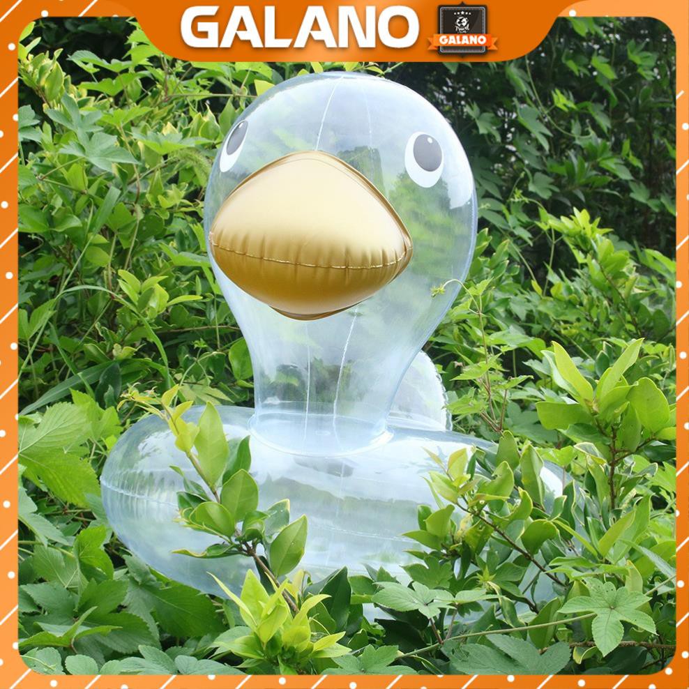 Phao Bơi Cho Bé GALANO Phao Bơi Trẻ Em Xỏ Chân Chống Lật An Toàn Bơi Lội Hình Vịt Trong Suốt SS-001267