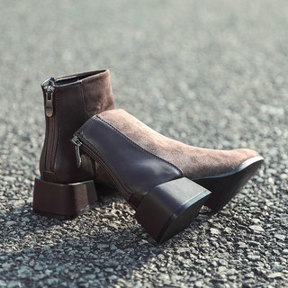 Giày boot cổ thấp đế dày size lớn thời trang 2019 cho nữ