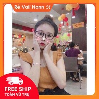 (SIÊU SALE) [sỉ kính gọng dẻo from vuông] mắt kính giả cận màu đen nhám