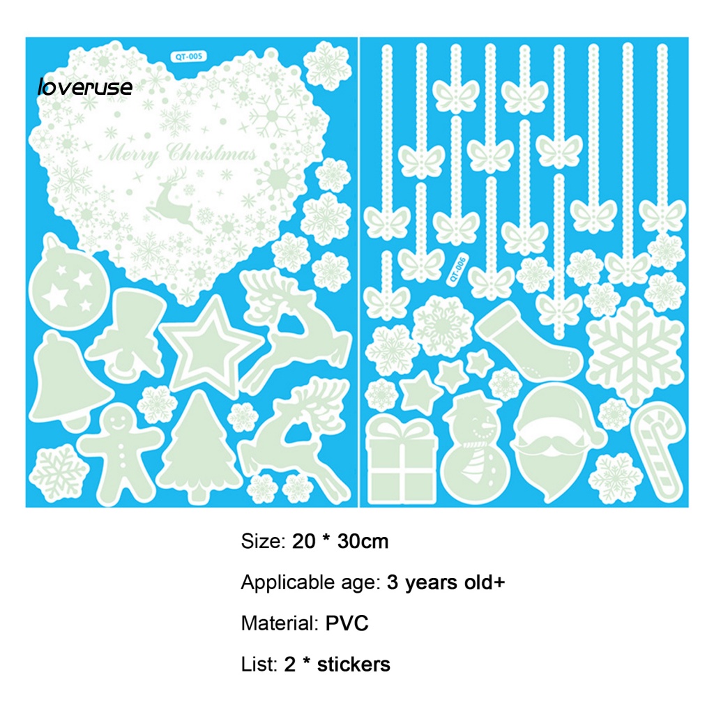 Set 2 Sticker Dán Tường Phát Quang Họa Tiết Dễ Thương Bắt Mắt