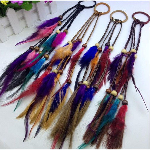 FOLLOW TẶNG 3KHÀNG CÓ SẴN Phụ kiện bện tóc giả tết bím đi biển bohemain (bôhêmiêng) CHỌN MẪUVOUCHER 100K