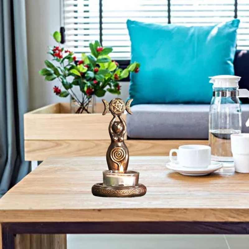 Giá Đỡ Đèn Cầy Bằng Resin Thủ Công Ba Nữ Thần Trang Trí Nhà Cửa / Văn Phòng